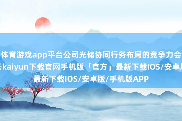 体育游戏app平台公司光储协同行务布局的竞争力会愈加突显-开云kaiyun下载官网手机版「官方」最新下载IOS/安卓版/手机版APP