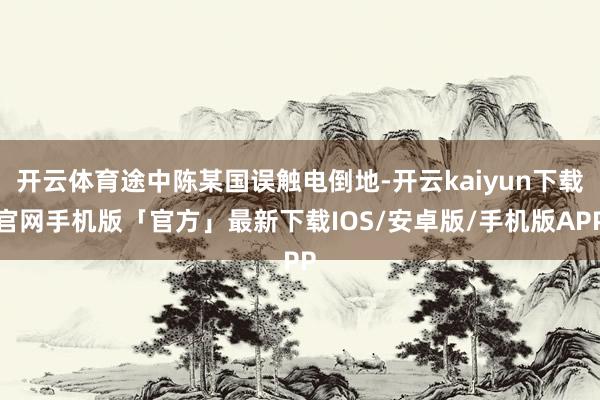 开云体育途中陈某国误触电倒地-开云kaiyun下载官网手机版「官方」最新下载IOS/安卓版/手机版APP